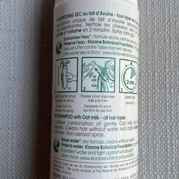 Klorane dry shampoo with oat milk - NON-AEROSOL - Picture 3 of 7